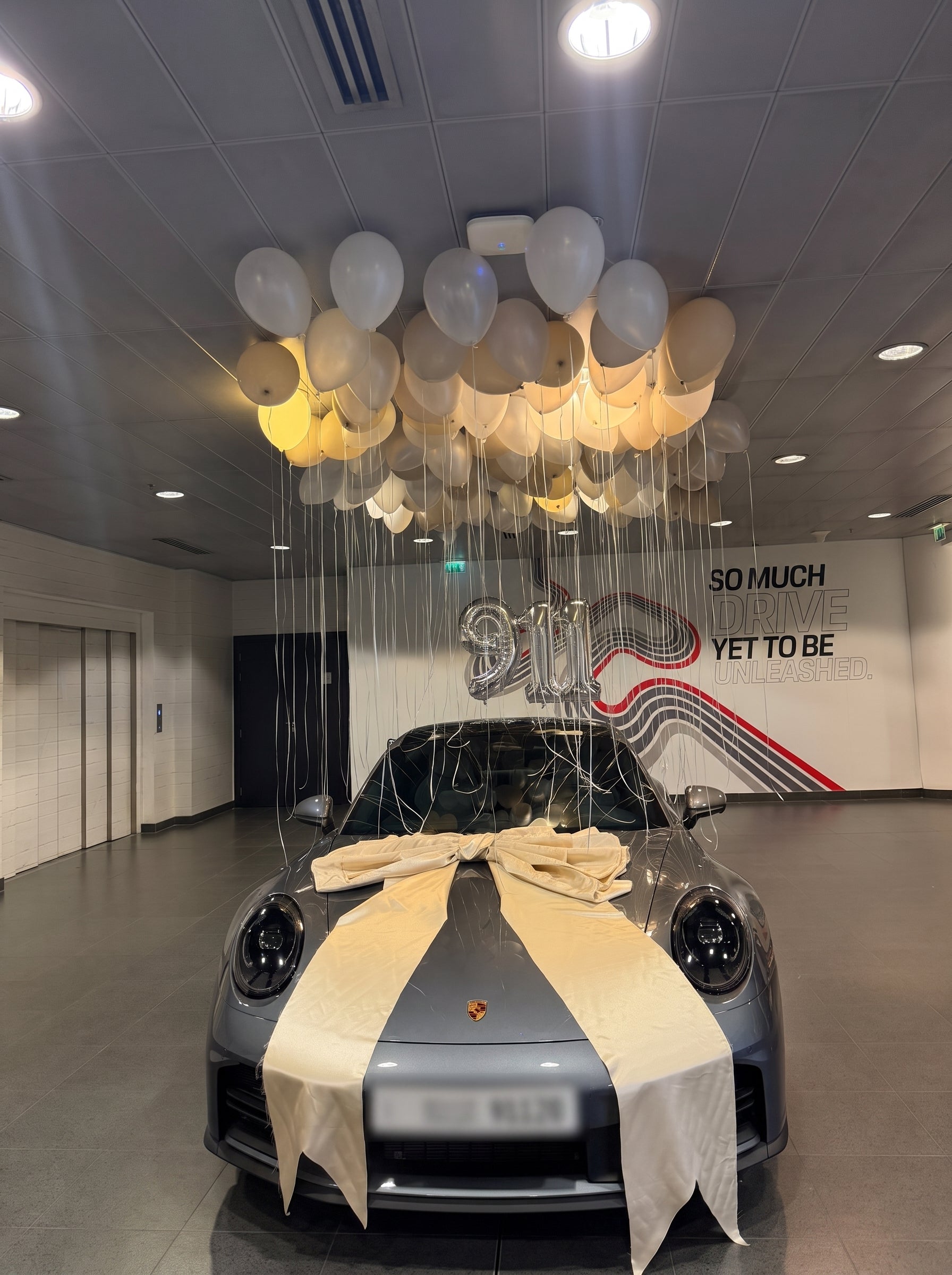 Luxury Car Reveal with Ribbon